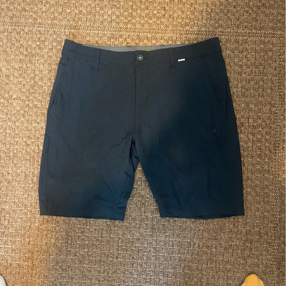 Linksoul Men's Dark Navy Flat Front Shorts